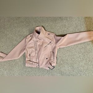 Hot topic Light Pink Faux Leather jacket size XL